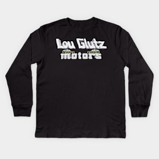 Lou Glutz Motors 3D with Family Trucksters! Kids Long Sleeve T-Shirt